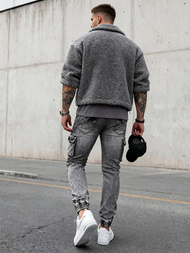 Vīriešu džinsi grafīta OZONEE O/E10017Z