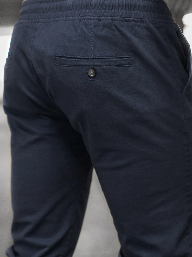 Vīriešu chino jogger bikses ļoti tumši zilas OZONEE JB/JP1145/9