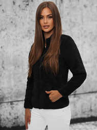 Sieviešu jaka ar rāvējslēdzēju melna OZONEE JS/HH006/1Z