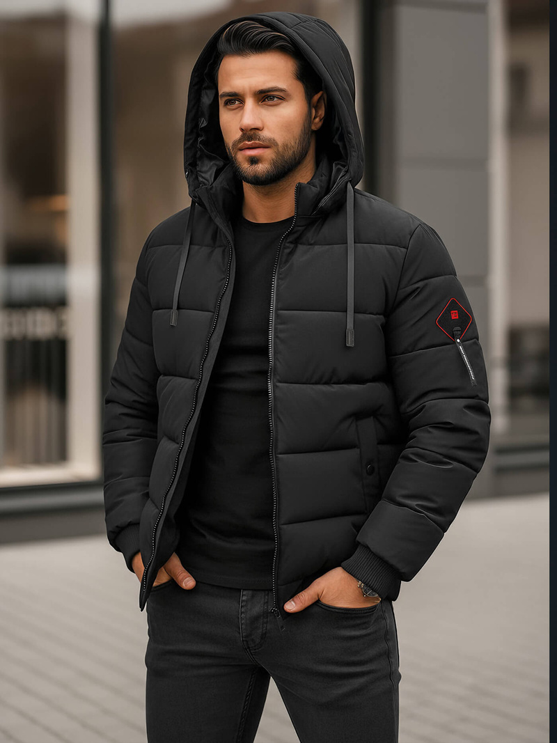 Vīriešu parka melna OZONEE JS/31M5031/392Z