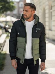 Vīriešu parka melni-zaļa OZONEE JS/31M5083/136