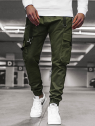 Vīriešu chino jogger bikses haki OZONEE O/11106