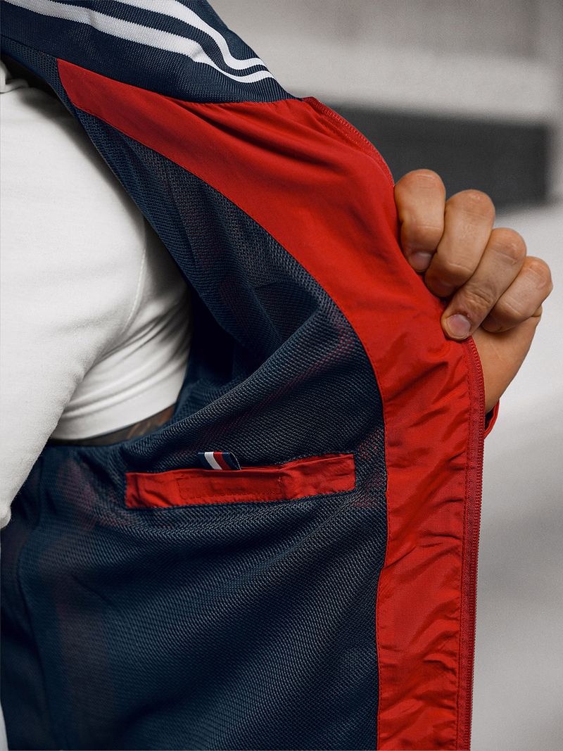 Vīriešu pārejas virsjaka sarkana OZONEE JS/5M3101/270Z