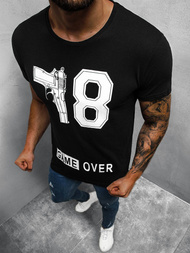 Vīriešu T-krekls melns OZONEE O/1174Z