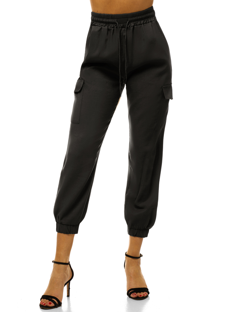 Sieviešu jogger bikses - melnas OZONEE O/HM006