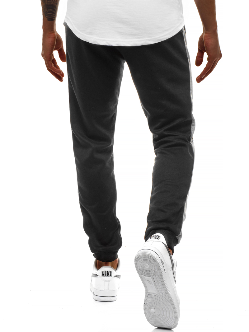 Vīriešu sporta bikses melnas-pelēkas OZONEE JS/JZ11003