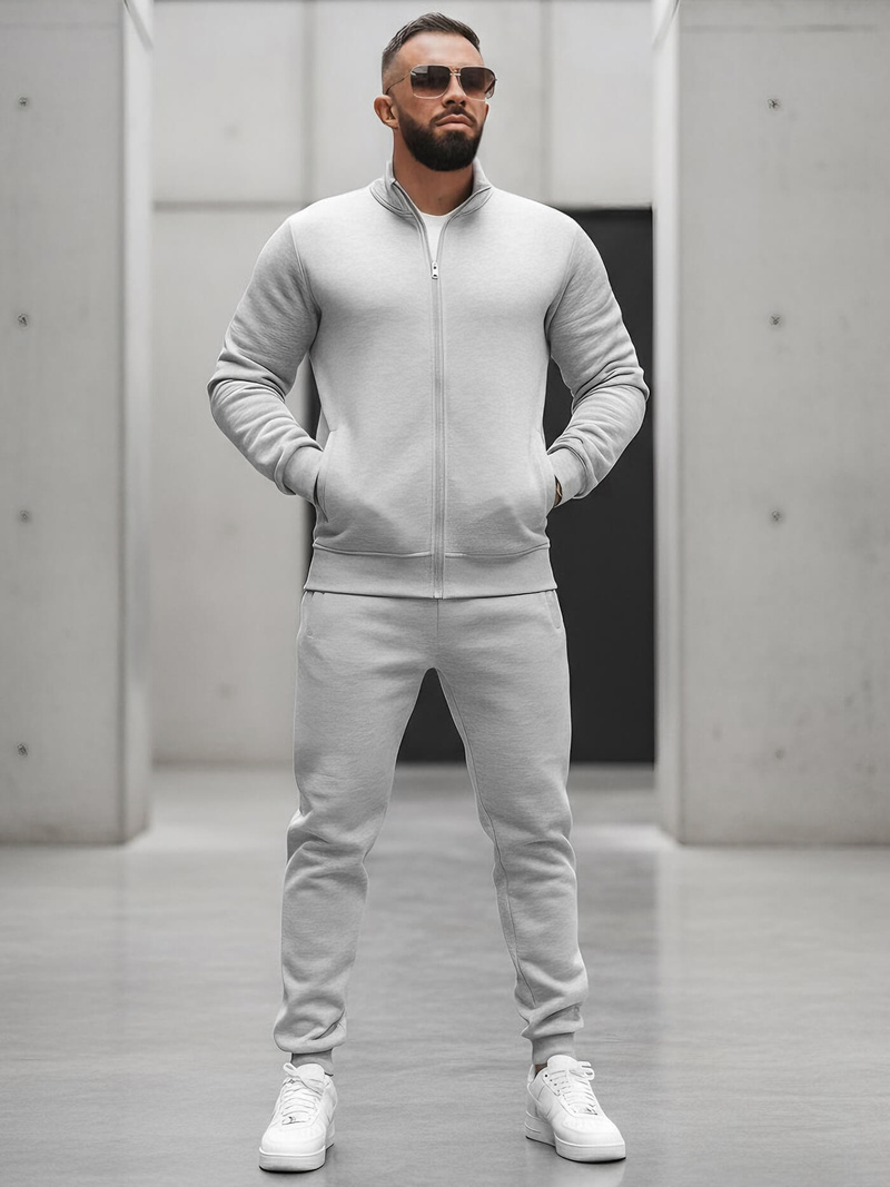 Vīriešu treniņtērps pelēks OZONEE JS/68C10385/2