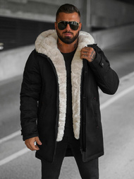 Vīriešu parka melna OZONEE JS/22M319/392Z