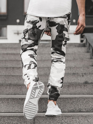 Vīriešu jogger bikses melnas-baltas OZONEE A/404