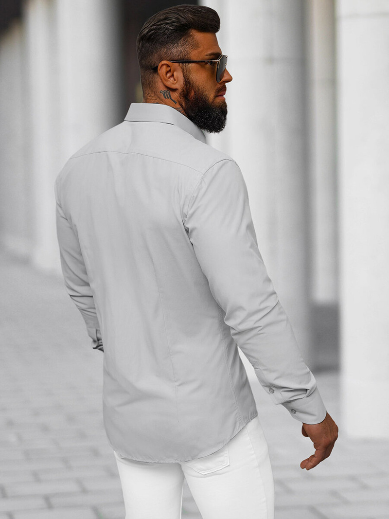 Vīriešu krekls pelēka OZONEE O/V118