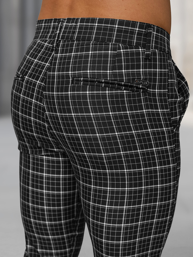 Vīriešu chino bikses melnas OZONEE DJ/5515Z