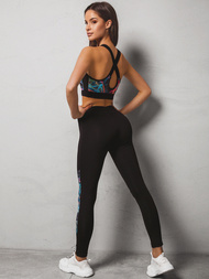 Sieviešu trīsdaļīgs sporta komplekts krāsains OZONEE O/MS09Z