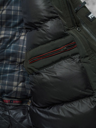 Vīriešu ziemas jaka tumši zaļa OZONEE JS/5M718/136