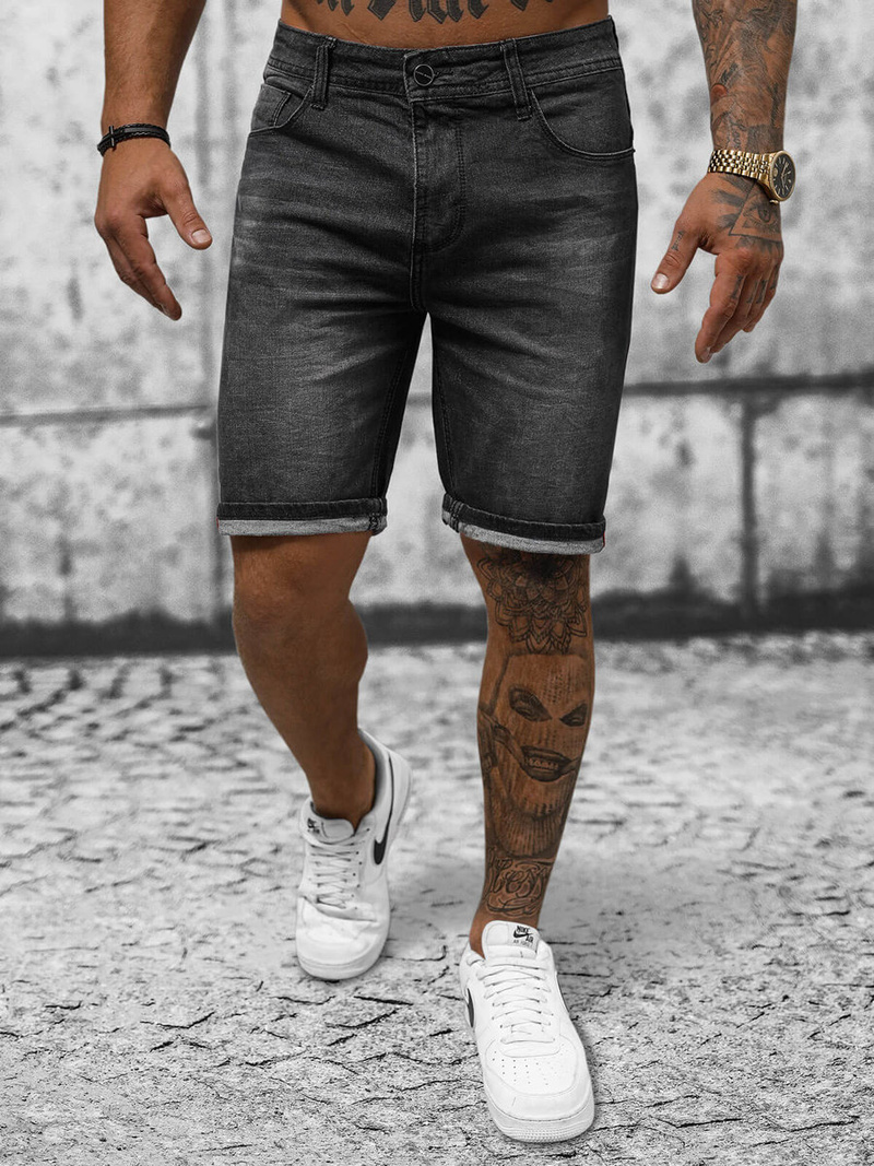 Vīriešu šorti melni OZONEE NB/MP0264N