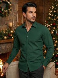 Vīriešu krekls zaļs OZONEE O/V66Z