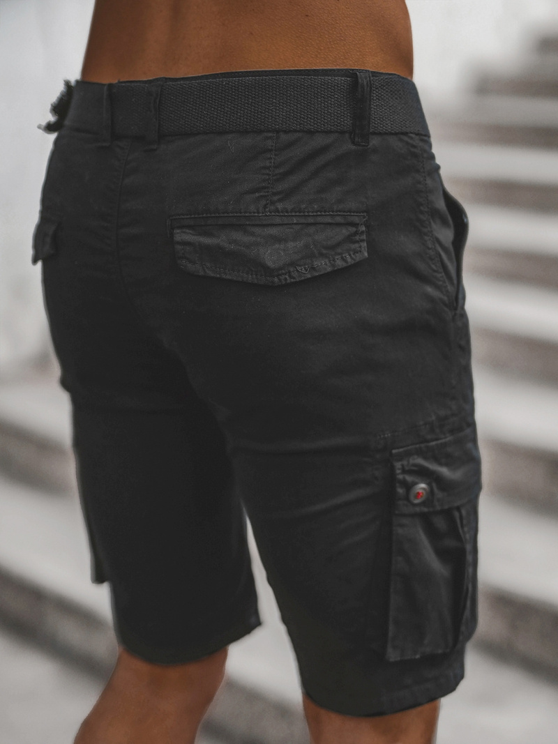 Vīriešu chino šorti melni OZONEE T/BB70012/1