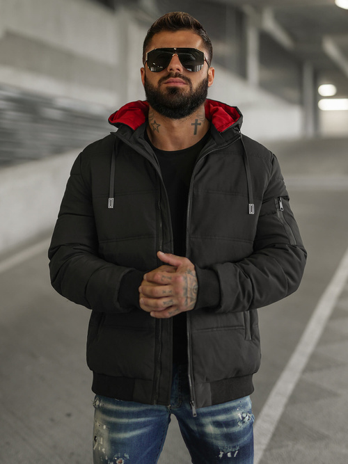 Vīriešu jaka melna OZONEE JS/31M5003Z