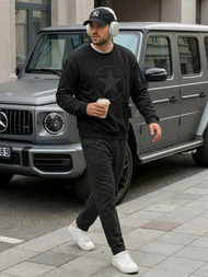 Vīriešu džemperis melns OZONEE JS/8B1991/3