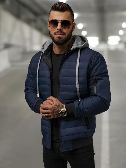 Vīriešu virsjaka tumši zila OZONEE JS/8M985/215