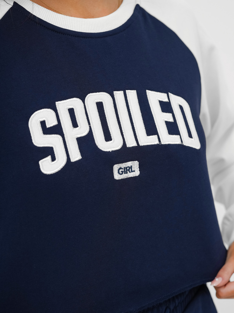 Sieviešu sporta tērps tumši zils-balts OZONEE JS/M58631AB