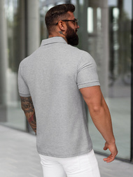 Vīriešu polo krekls pelēka OZONEE NB/MT3142