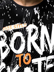 Vīriešu T-krekls melns OZONEE JS/KS1989Z