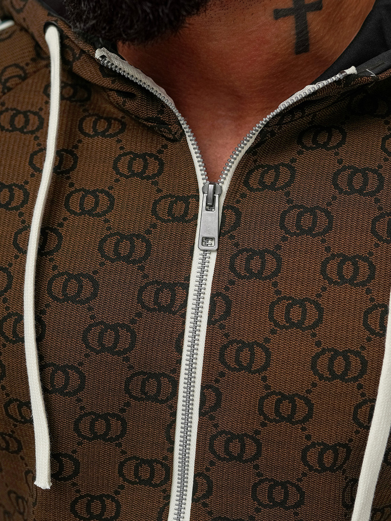 Vīriešu treniņtērps tumši-smilšu OZONEE O/FF5111AB