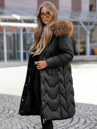 Sieviešu ziemas jaka melna OZONEE O/5M3229/392