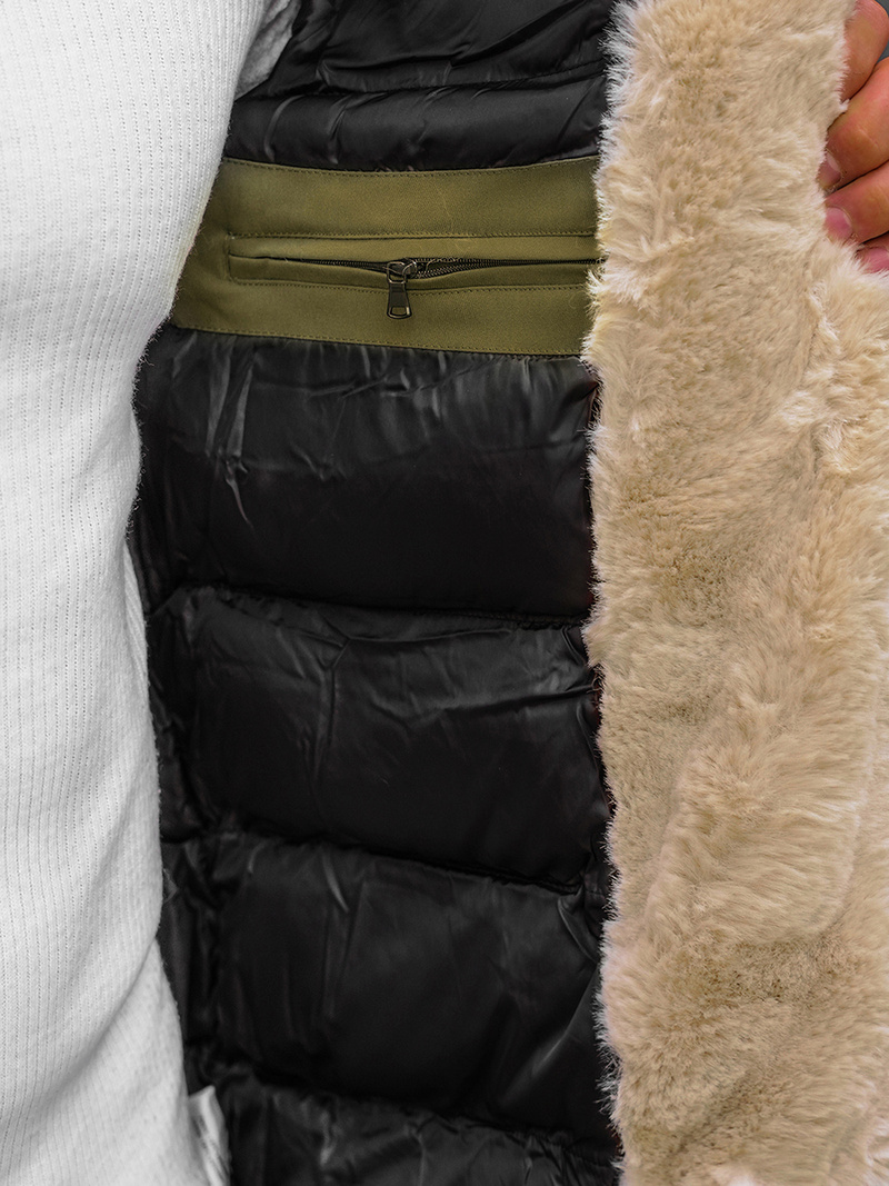 Vīriešu parka zaļa OZONEE JS/22M37/136