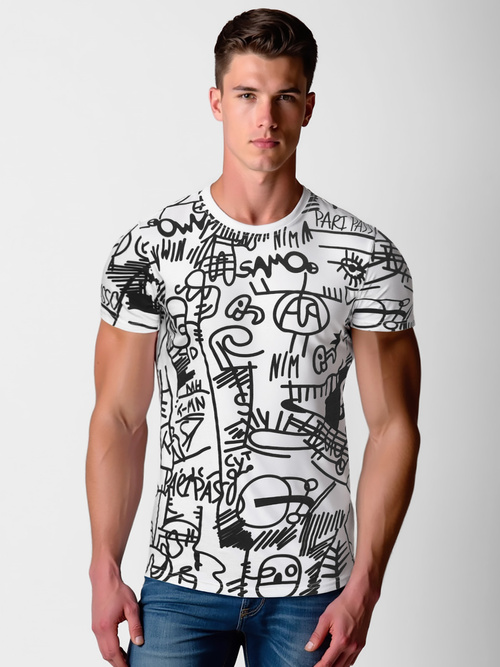 Vīriešu T-krekls balts OZONEE O/T1269/1Z