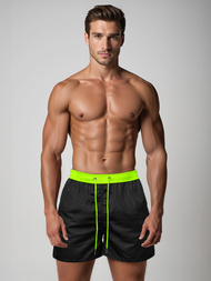 Vīriešu peldbikses melni/dzelteni OZONEE JS/17K561/5Z