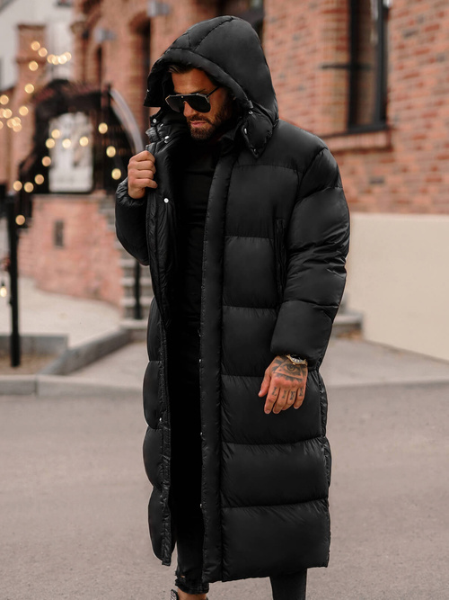 Vīriešu ziemas virsjaka melna OZONEE O/M3202Z