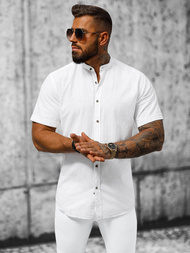 Vīriešu krekls ar īsām piedurknēm balts OZONEE O/V49