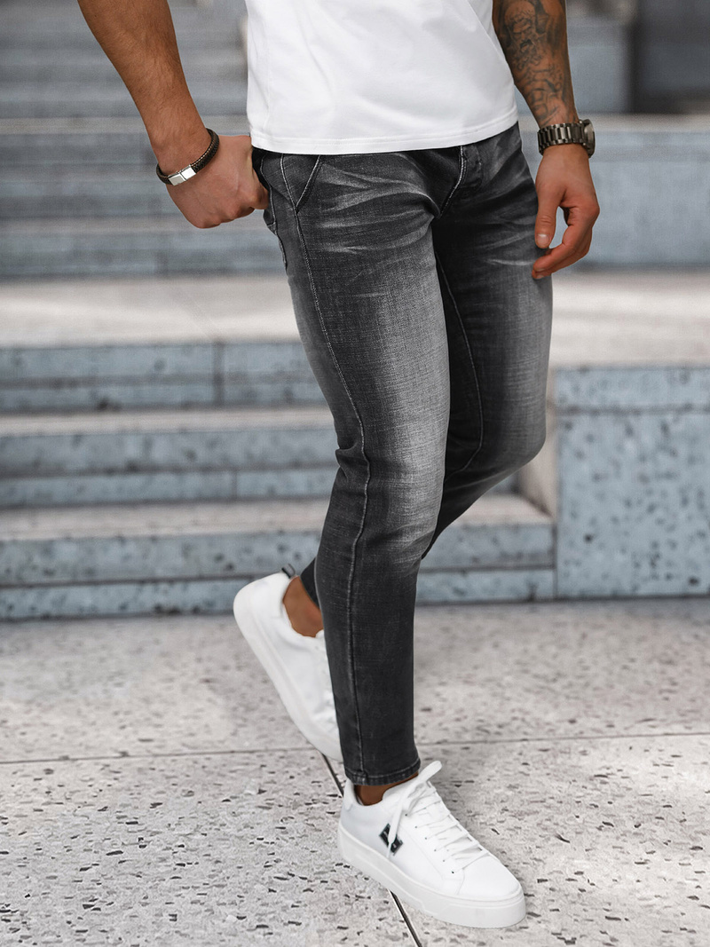 Vīriešu džinsi debesu melni OZONEE NB/MP0091N