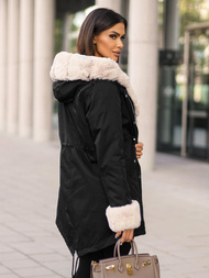 Sieviešu ziemas jaka melna OZONEE JS/M763/392Z