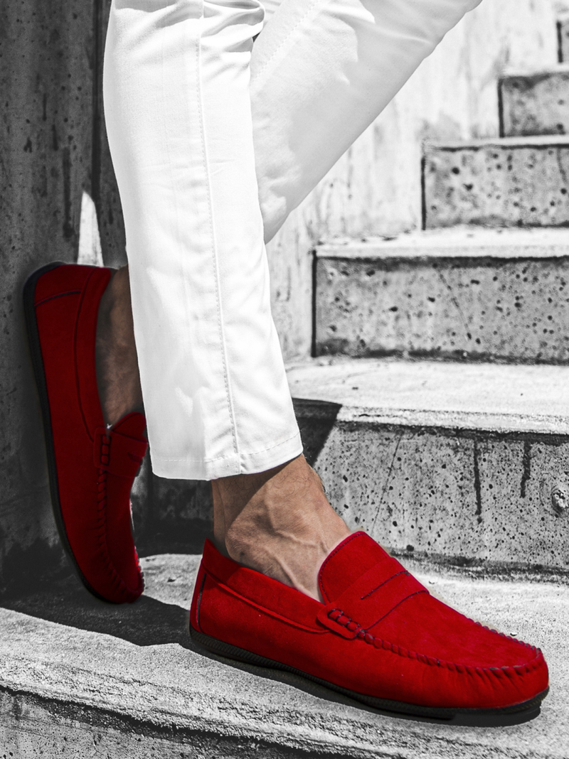 Vīriešu apavi slip on sarkanas T/125