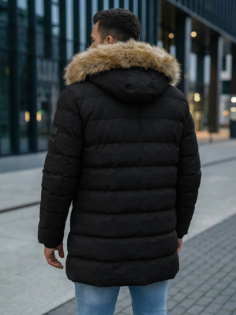 Vīriešu ziemas jaka melna OZONEE JS/5M3122/392Z