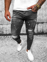 Vīriešu džinsi melni OZONEE O/MB463