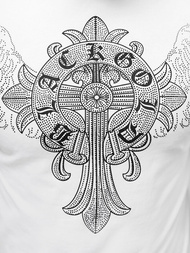 Vīriešu t-krekls balts OZONEE NB/MT3037Z