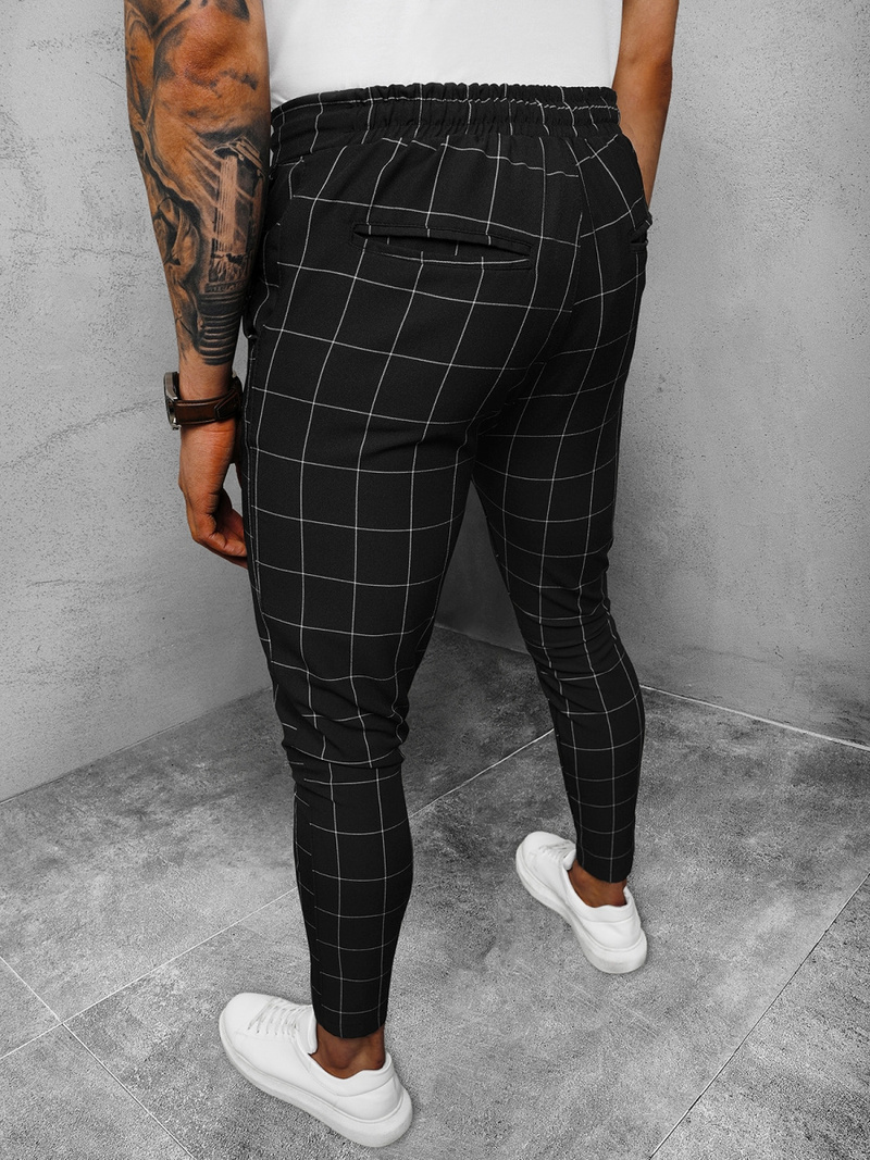 Vīriešu chino bikses melni OZONEE DJ/2278/22