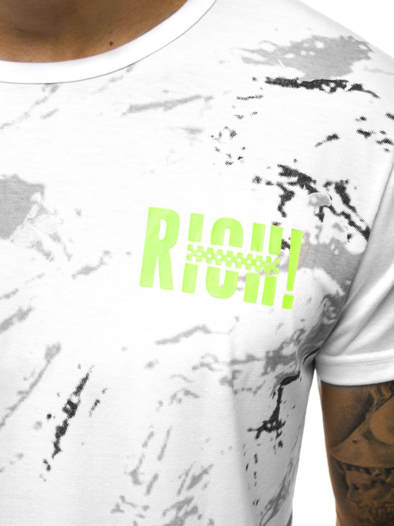 Vīriešu T-krekls balts OZONEE JS/KS1976