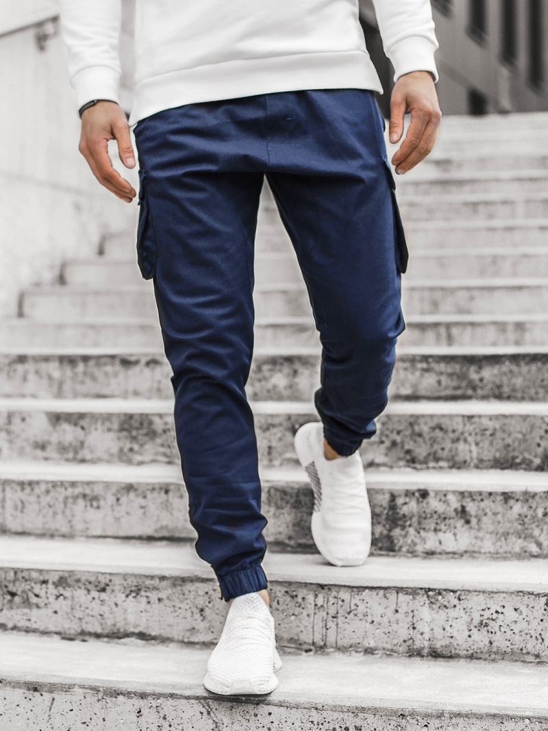 Vīriešu jogger bikses tumši zilas OZONEE A/705