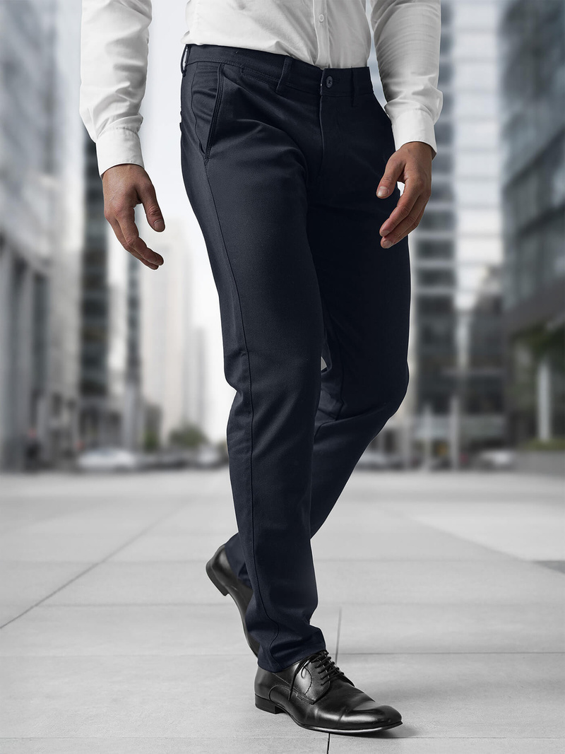 Vīriešu chino bikses tumši zilas OZONEE V/5100