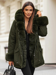 Sieviešu ziemas jaka zaļa OZONEE JS/16M9062/136Z