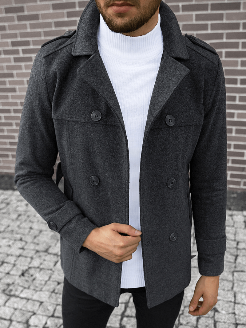 Vīriešu mētelis grafīta/2 OZONEE O/5627