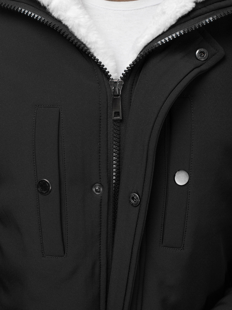 Vīriešu parka melni-balta OZONEE O/5832Z