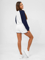 Sieviešu sporta tērps balti-tumši zils OZONEE JS/M58631AB