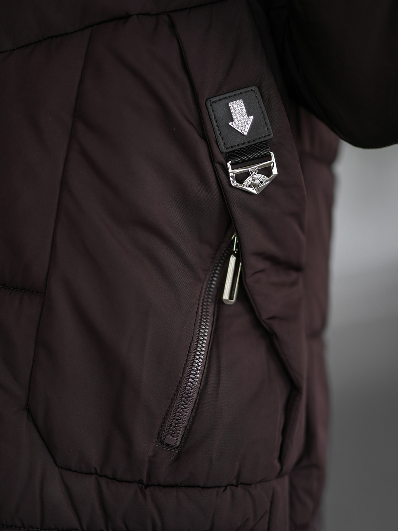 Sieviešu ziemas jaka šokolāde OZONEE JS/16M9302/158