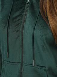 Sieviešu velūra treniņtērpa komplekts tumši zaļa OZONEE JS/8C1176/9Z