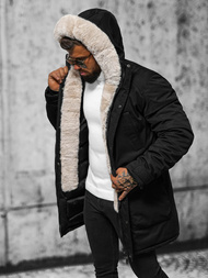 Vīriešu parka melna OZONEE JS/5M120/392